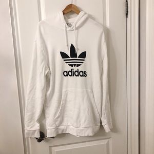 NWOT Adidas White Adicolor Classics Trefoil Hoodie